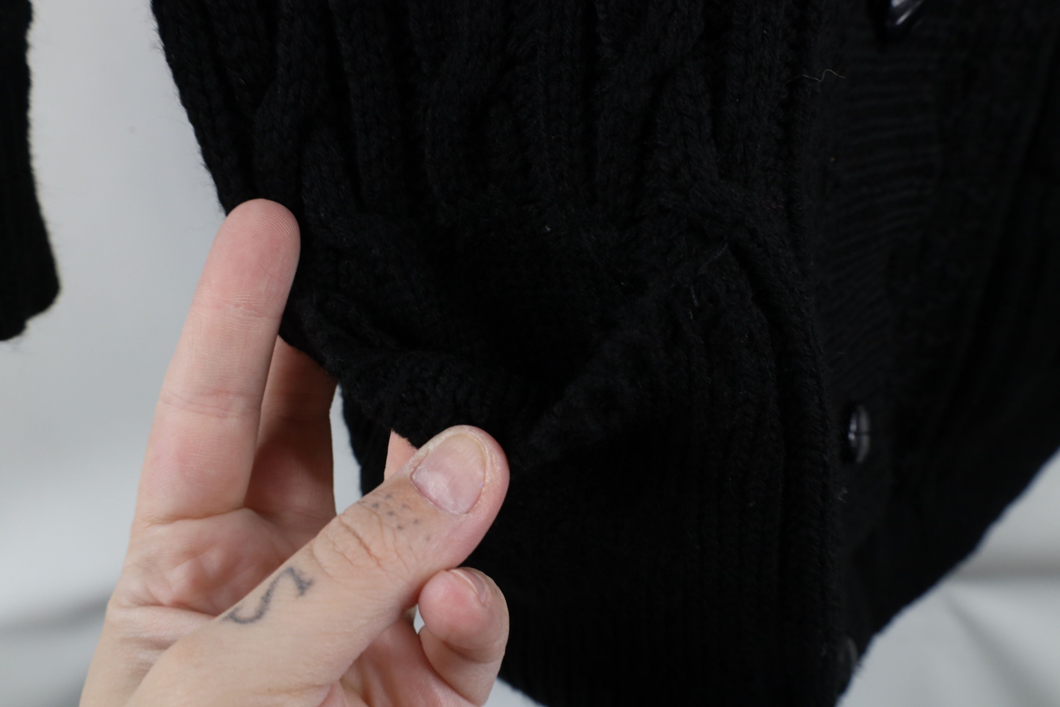Vintage Vintage 90s Streetwear Fisherman Cable Knit Cardigan Sweater Size L / US 10 / IT 46 - 6 Thumbnail