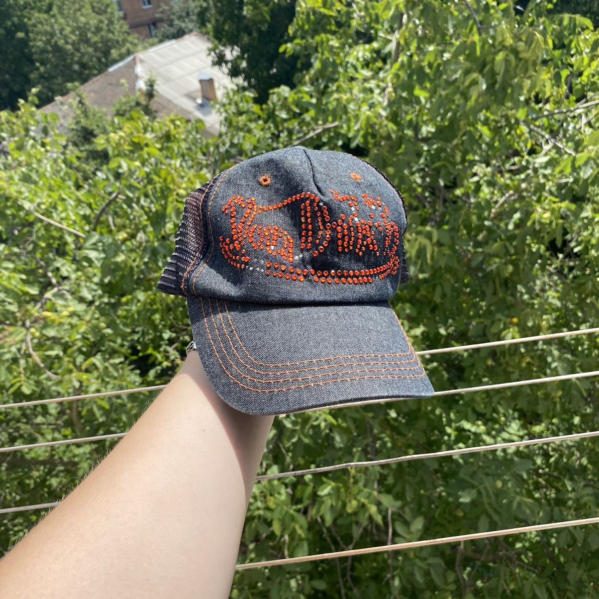 Von Dutch Blue Denim Von Dutch Trucker Hat Size ONE SIZE - 1 Thumbnail