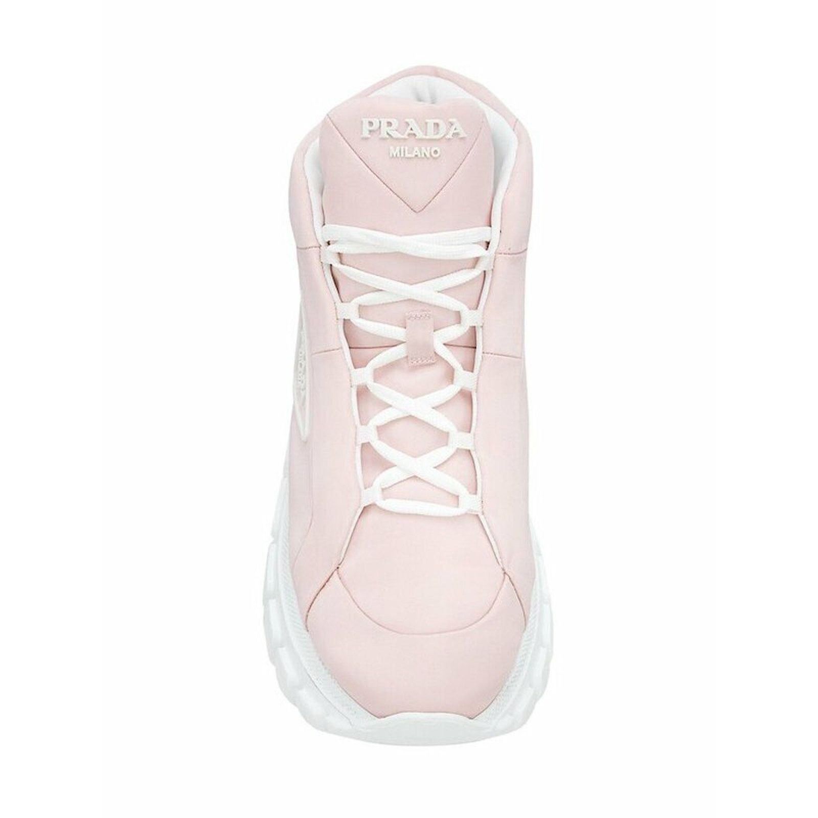 Prada Rush Piuma Nylon Platform Flat High Top Trainer Sneaker 39 Size US 9 / IT 39 - 5 Thumbnail