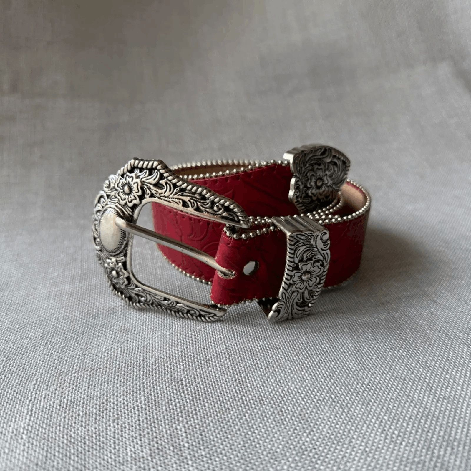 Other Red floral engraved western Size ONE SIZE - 5 Thumbnail