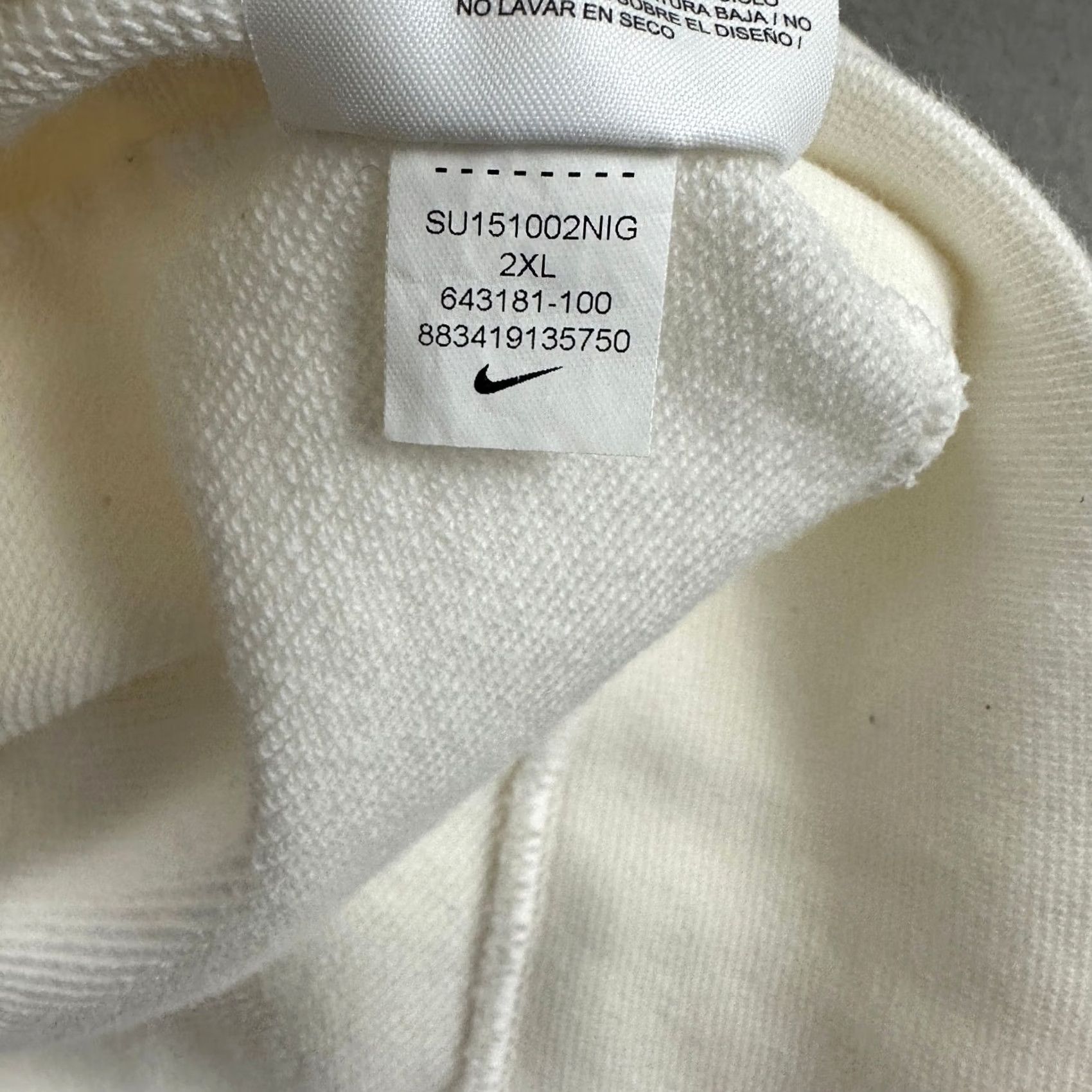 Nike Nike SB Sweatshirt Men 2XL Ivory Solid Crew Pullover Swoosh Graphic Print Skateboarding Winter Fall Spring Summer Men Size US XXL / EU 58 / 5 - 7 Thumbnail