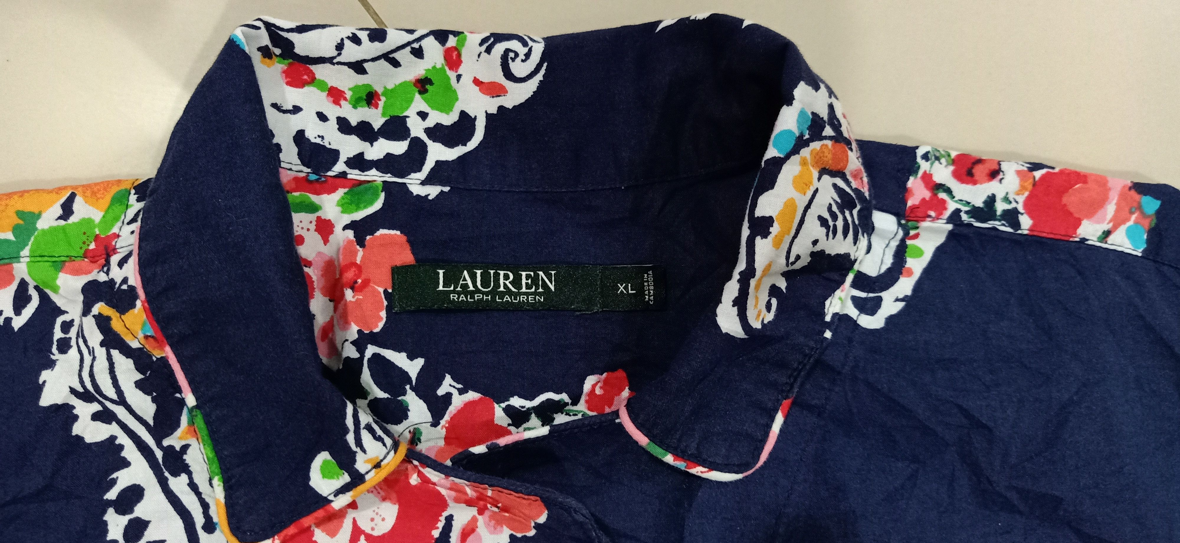 Japanese Brand × Lauren Ralph Lauren × Ralph Lauren Rare Lauren Ralph Lauren Single Pocket Flower Art Design Size US L / EU 52-54 / 3 - 2 Thumbnail