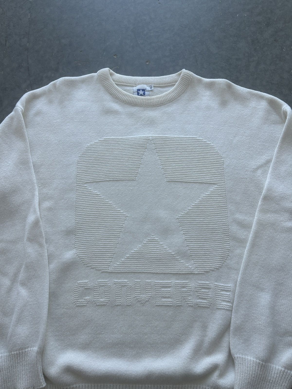 Converse × Vintage Vintage 90s Converse Star Knit Sweater Size US XL / EU 56 / 4 - 2 Thumbnail