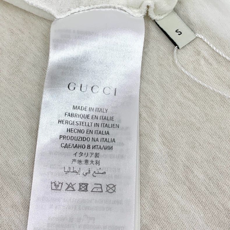 Gucci Gucci Logo letter print round neck white vandal style cotto Size US S / EU 44-46 / 1 - 6 Thumbnail