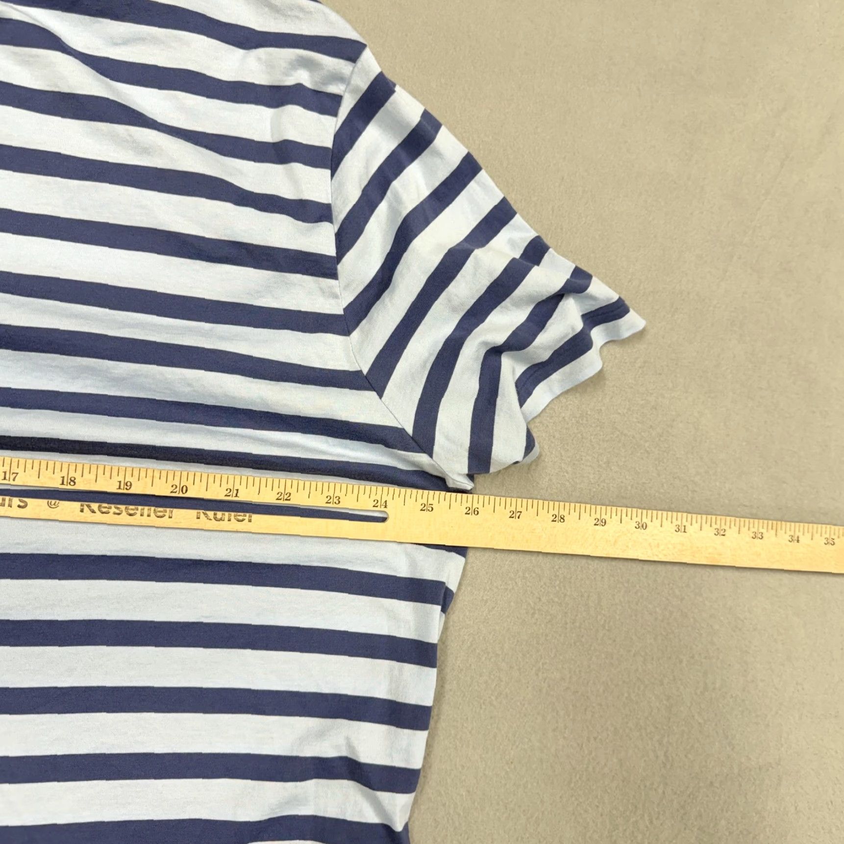 Polo Ralph Lauren Polo By Ralph Lauren Polo Shirt 2XL Blue Stripe Custom Slim Fit Pocket Mens Size US XXL / EU 58 / 5 - 7 Thumbnail