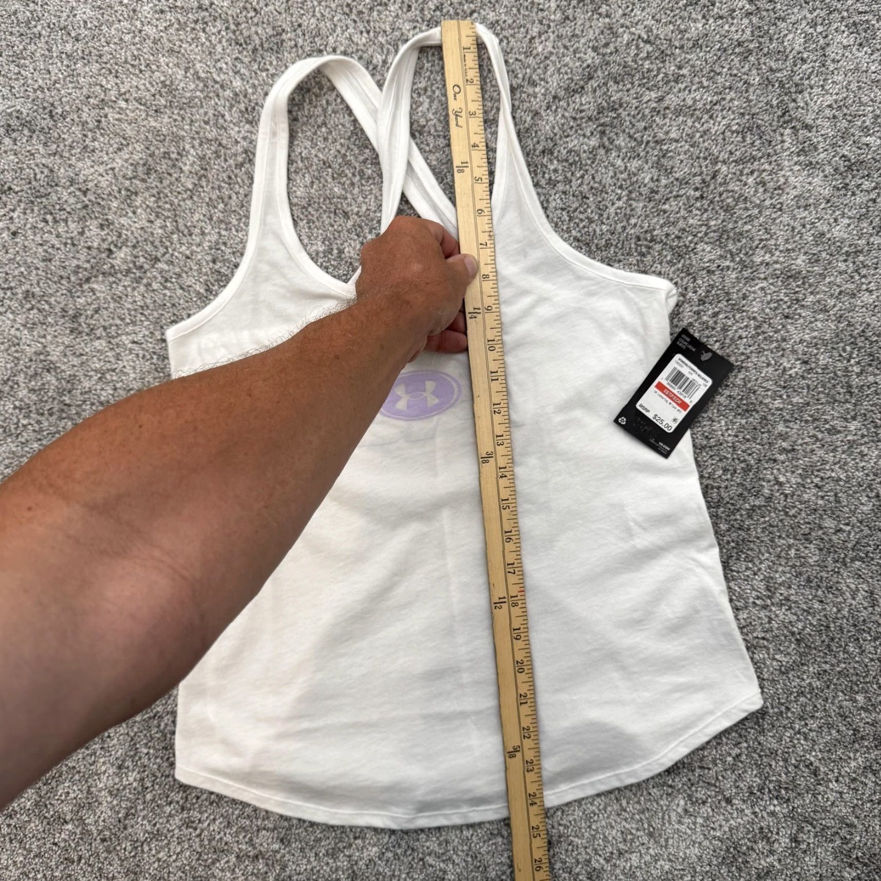 Under Armour Under Armour Tank Womens XS White Racerback Top Lightweight Gym Athletic Shirt Size XS / US 0-2 / IT 36-38 - 3 Thumbnail