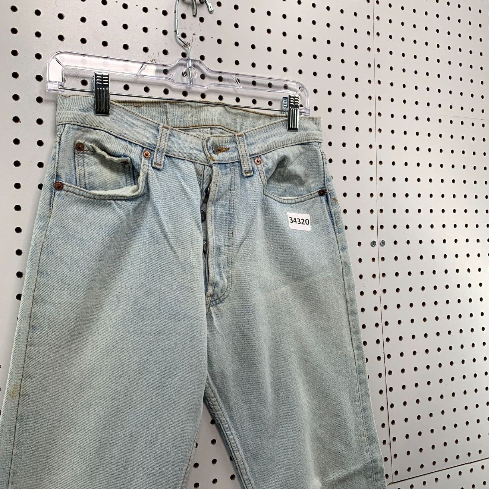 Levi's VINTAGE Levi's 501 Blue Denim Jeans Distressed Straight Fit 29x30 USA Mens Size US 29 - 6 Thumbnail