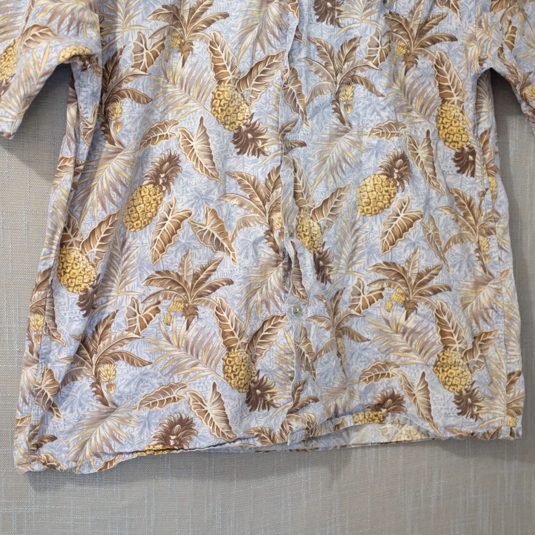 Vintage Hollis River Short Sleeve Button Shirt Leaves Print 100% Cotton Mens L #A17-22 Size US L / EU 52-54 / 3 - 4 Thumbnail