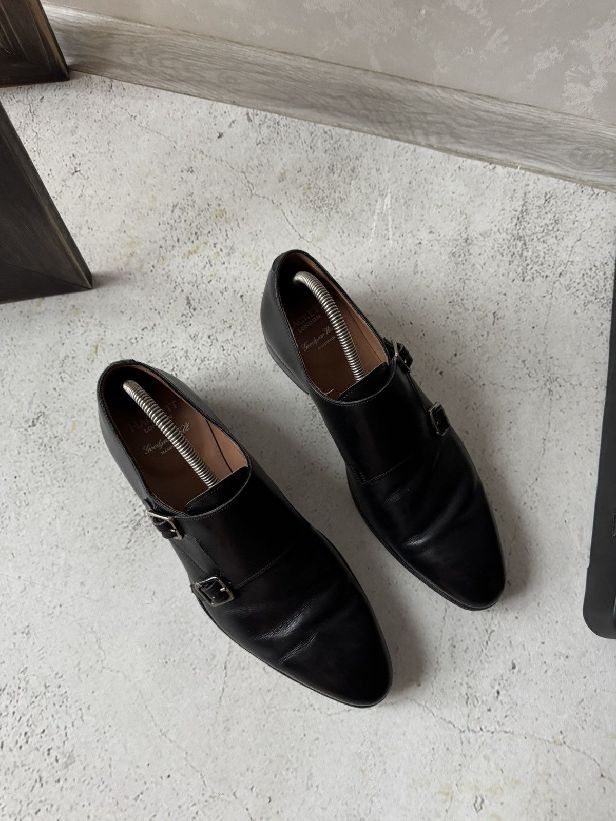Hackett Hackett London Double Monk Black Mens 9 Classic Dress Shoes Size US 9 / EU 42 - 4 Thumbnail