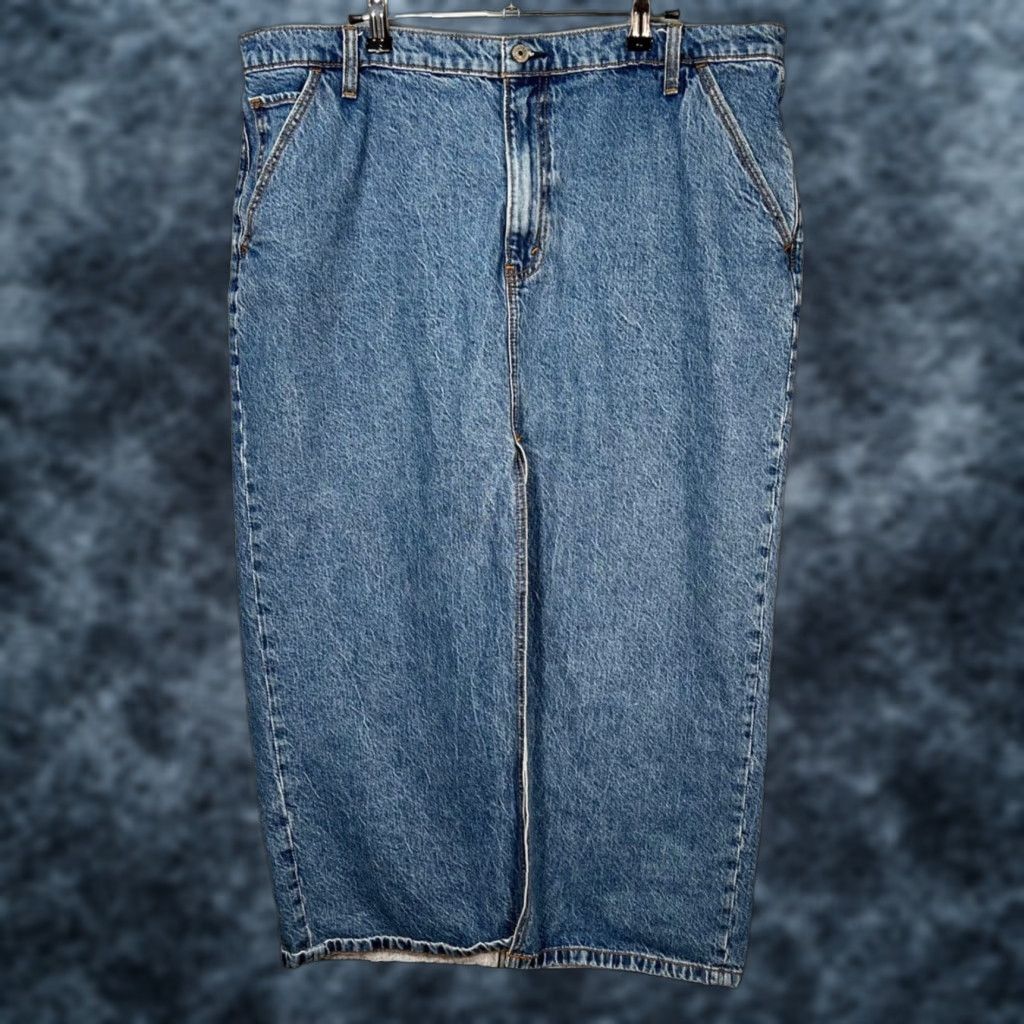 Abercrombie & Fitch Abercrombie & Fitch Womens Size 34 / 18 High Rise Denim Midi Skirt Blue Shirt? Size 40" / US 18 - 1 Thumbnail