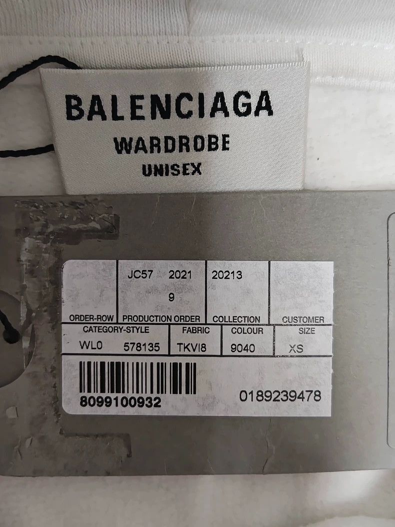 Balenciaga balenciaga double b logo hoodie white Size US XS / EU 42 / 0 - 5 Thumbnail