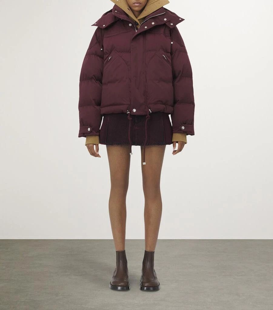 Alexander McQueen o1srvl11e0226 Oversized Puffer Jacket In Burgundy Size S / US 4 / IT 40 - 2 Thumbnail