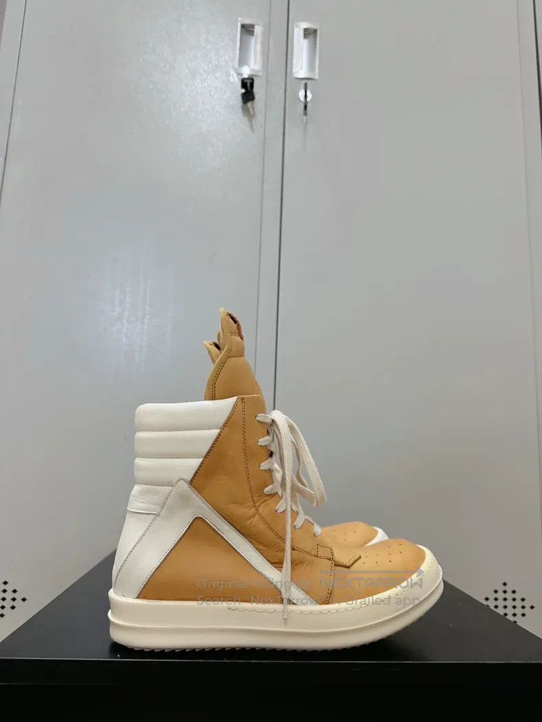 Rick Owens Rick Owens White and Orange Leather Inverted Triangle Size US 7 / IT 37 - 3 Thumbnail