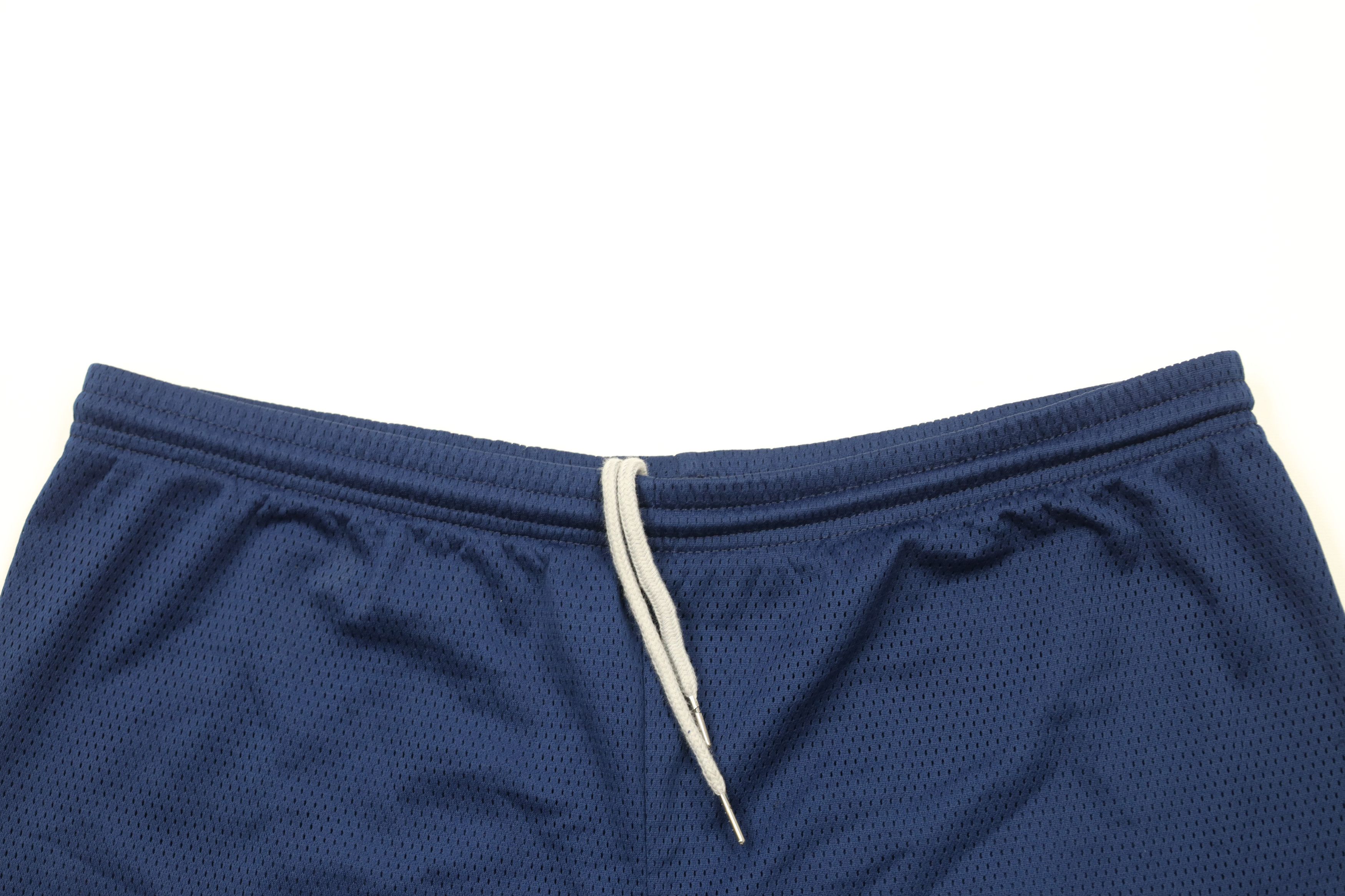 Nike × Vintage Vintage 90s Nike Mini Swoosh Above Knee Shorts Blue Mesh 5" Size US 36 / EU 52 - 2 Thumbnail