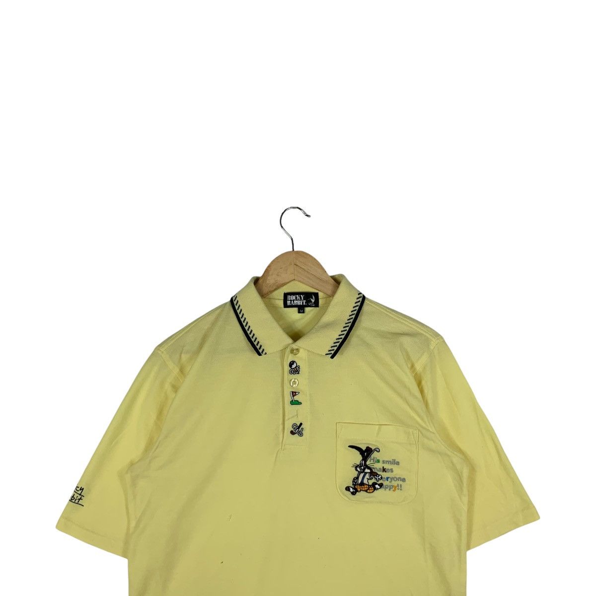 Vintage Vintage 90’ ROCKY RABBIT GOLF Embroidered Logo Polo Size US M / EU 48-50 / 2 - 2 Thumbnail