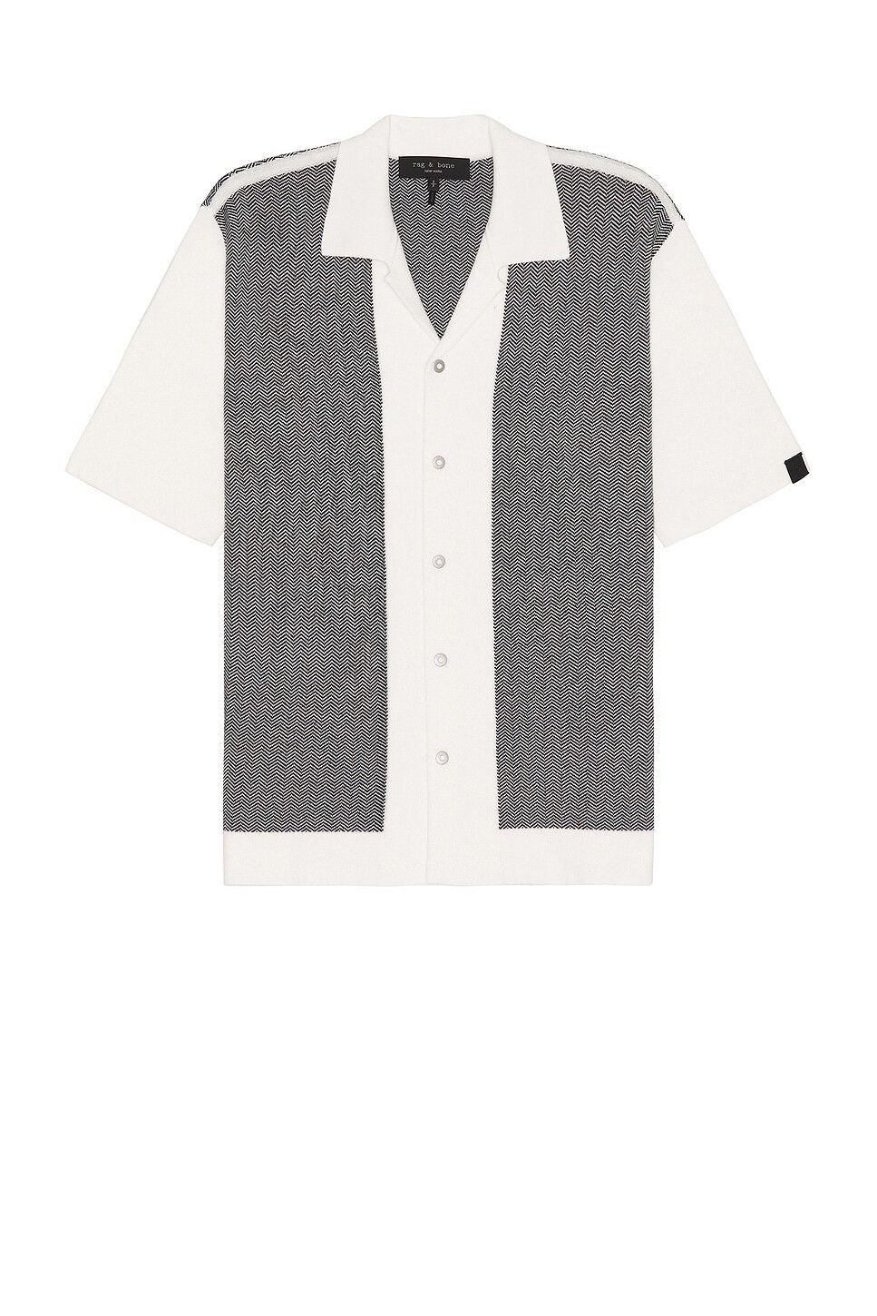 Rag & Bone Herringbone Snap Front Avery Button Down Shirt Size US M / EU 48-50 / 2 - 1 Thumbnail