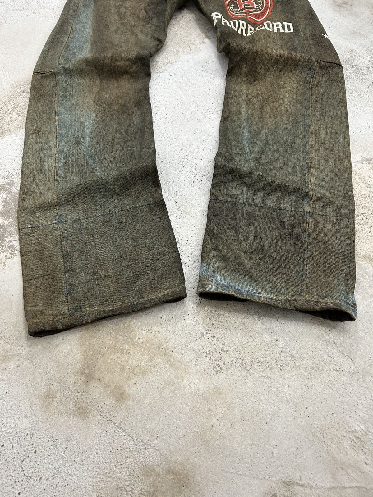 20471120 Vintage Dominate Japan Double Waist Mud Washed Dirty Wording Size US 30 / EU 46 - 3 Thumbnail