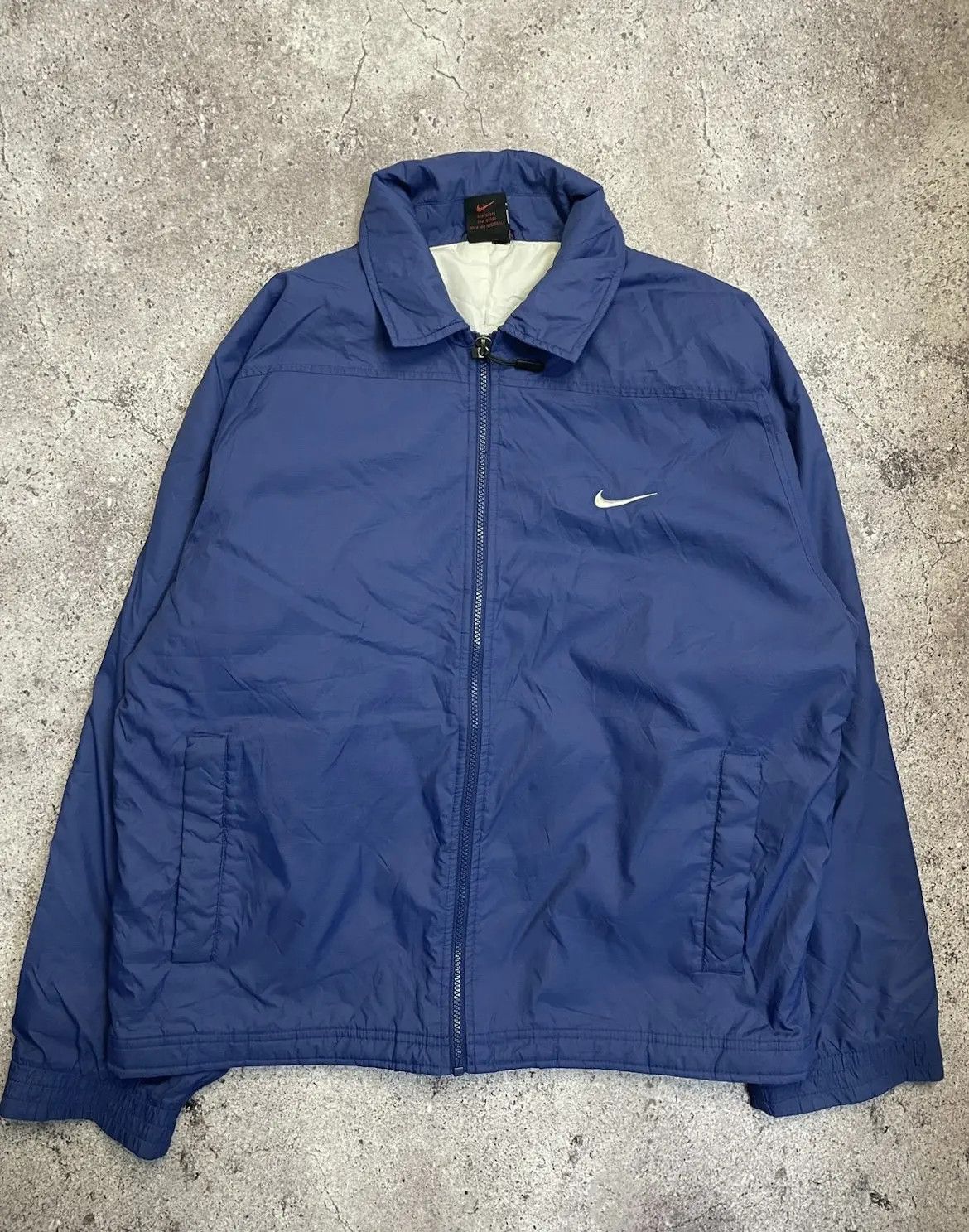 Nike Vintage Nike Swoosh Blue Full Zip Windbreaker Jacket Size S Size US S / EU 44-46 / 1 - 1 Thumbnail