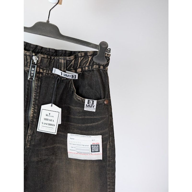 Maison MIHARA YASUHIRO o1rshd1 Amateur Sewn Wide Denim Jeans in Black Size US 32 / EU 48 - 5 Thumbnail