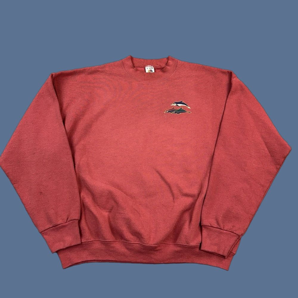 Fruit Of The Loom VINTAGE Fruit of the Loom Sweatshirt Mens XL Dolphins Pullover USA Made 90s Size US XL / EU 56 / 4 - 1 Thumbnail
