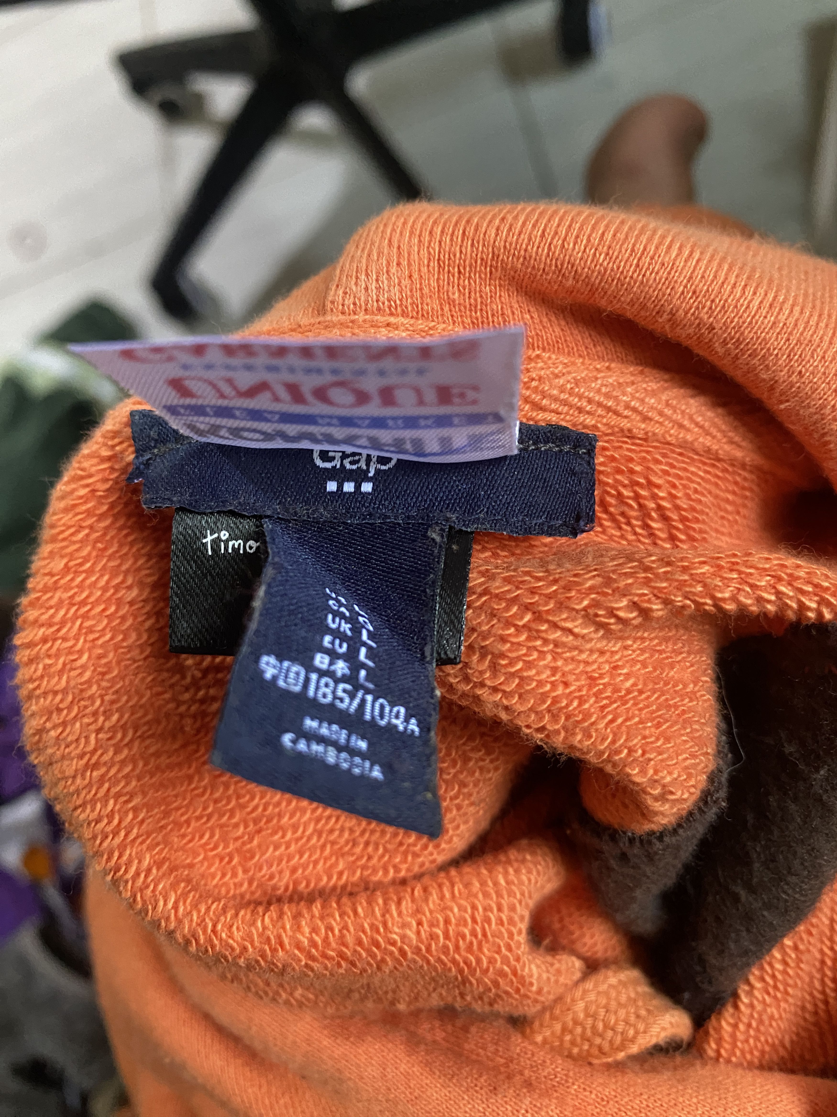 Gap × Handmade 1 OF 1 REWORKED GAP CRACKY 3 TONED HOODIE SIZE L $140.00 USD Size US L / EU 52-54 / 3 - 7 Thumbnail