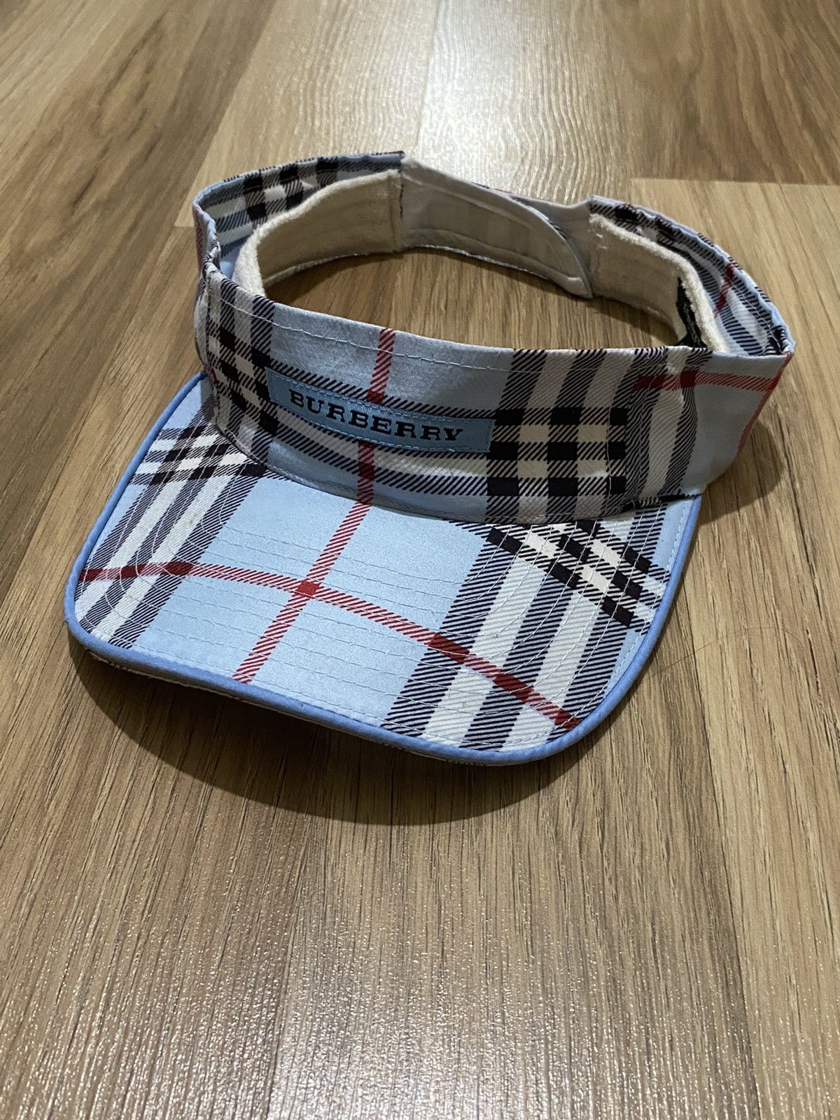 Vintage Burberry Blue Nova Check Cap Hats