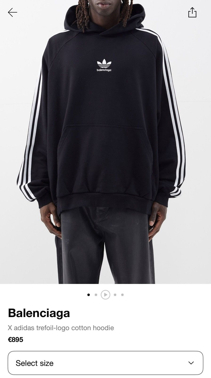Balenciaga Balenciaga x Adidas Hoodie Size US M / EU 48-50 / 2 - 1 Thumbnail