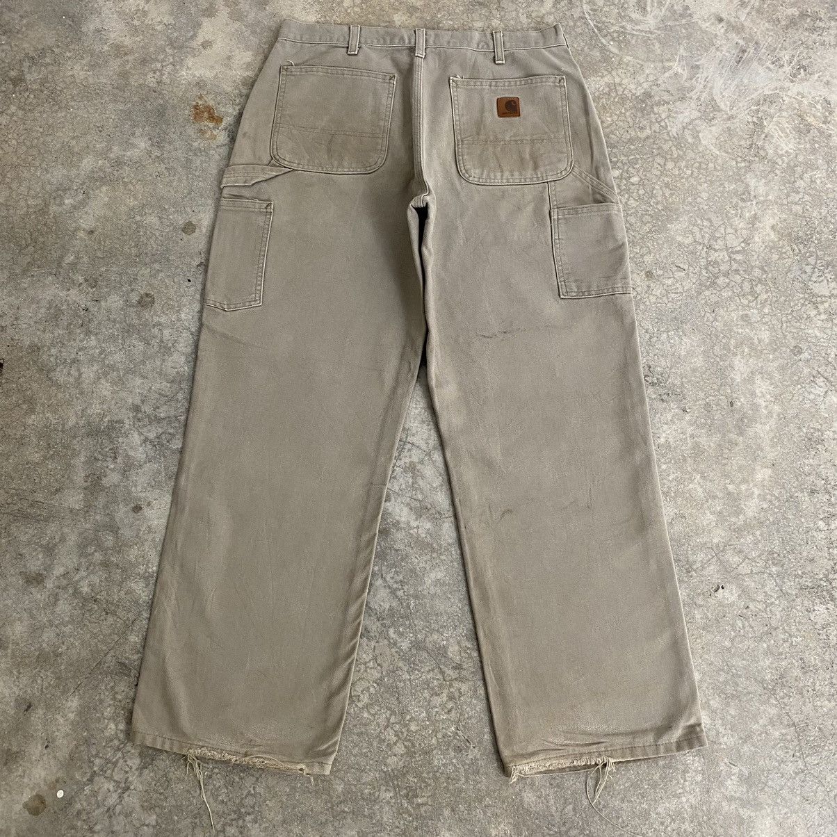 Carhartt Vintage Carhartt Desert Grey Carpenter Workwear Pants Size US 33 - 12 Thumbnail