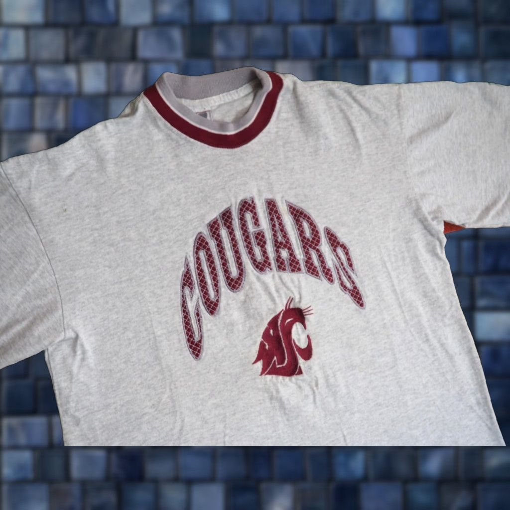 Vintage VTG 90s Legends WSU Washington State Cougars Sewn USA Gray Tee Shirt L Unisex Shirt 1990s Graphic Cotton USA Gray Size US L / EU 52-54 / 3 - 1 Thumbnail
