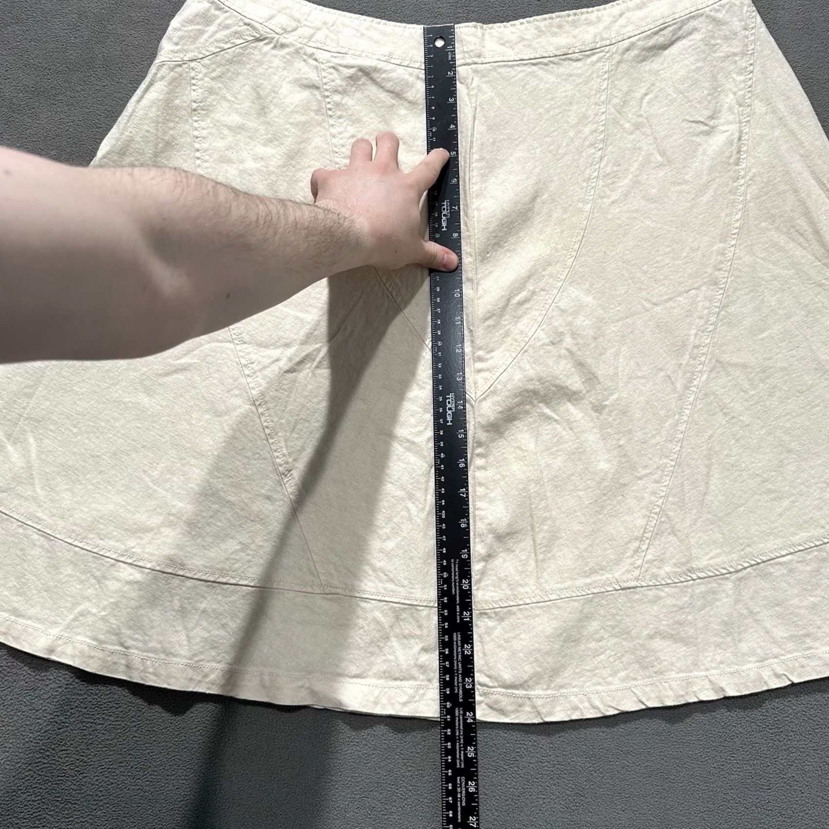 Merona Merona Skirt Womens 20W Plus White Skirt A-Line Linen Rayon Blend GUC Bohemian 90s Style Womens Size 42" / US 20 - 4 Thumbnail