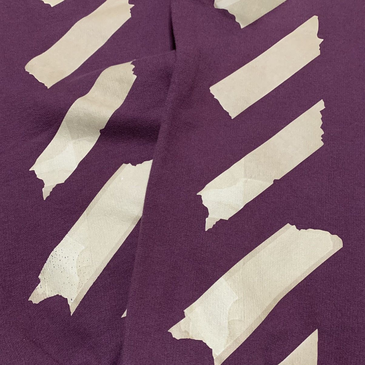 Off-White Off White XS Tape Diag Joggers Bottoms Burgundy Virgil Abloh Size US 28 / EU 44 - 4 Thumbnail