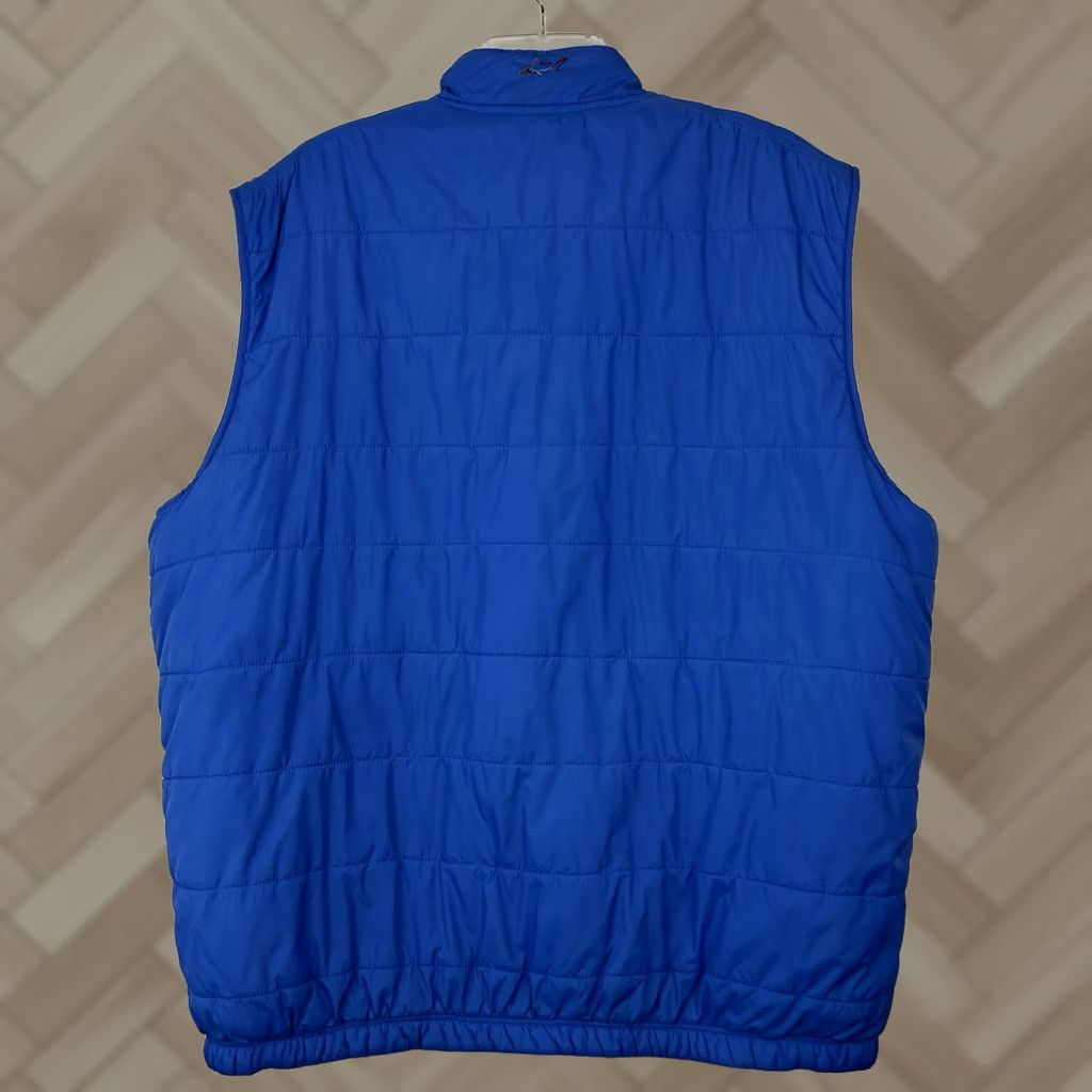 Vintage Greg Norman Puffer Vest Mens 2XL Blue Reversible Golf Warm Fleece Lined Shirt vest? Size US XXL / EU 58 / 5 - 1 Thumbnail
