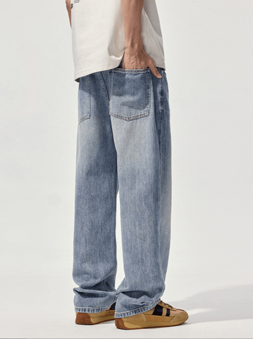 Japanese Brand × Jean American retro loose straight light blue distressed jeans Size US 32 / EU 48 - 4 Thumbnail