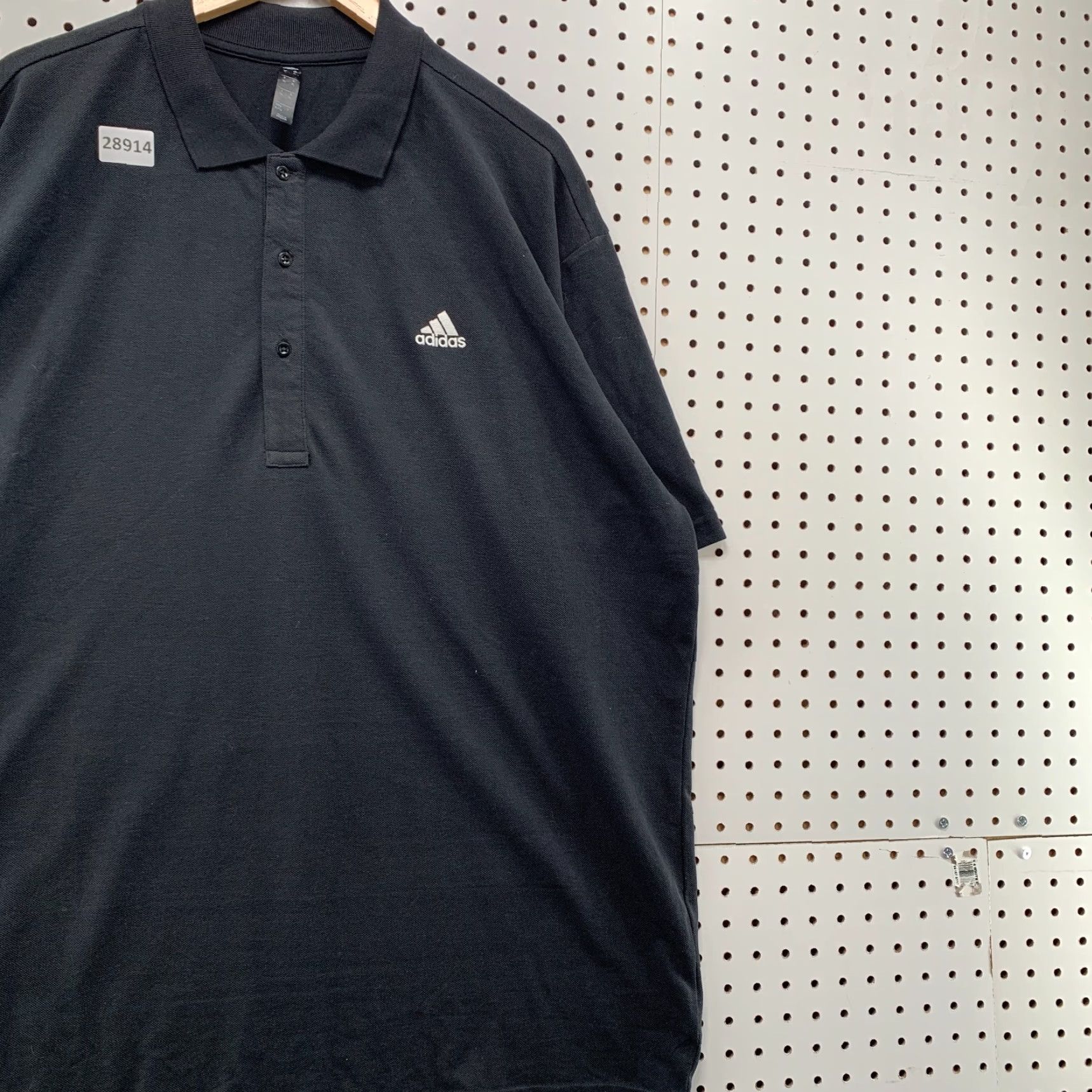 Adidas Adidas Collared Polo Shirt Mens XL Black Short Sleeve Embroidered Logo 28X34 Size US XL / EU 56 / 4 - 5 Thumbnail