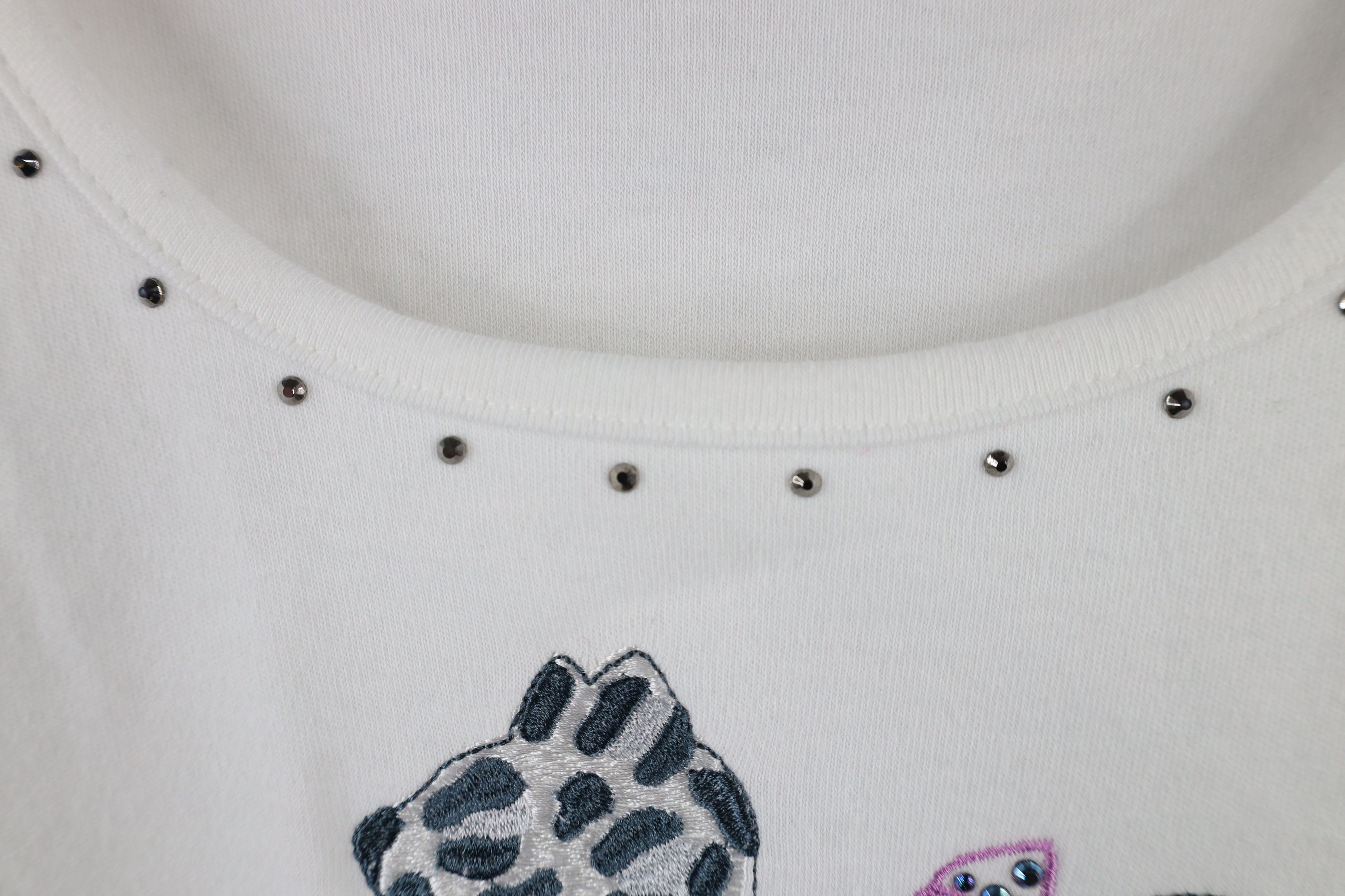 Vintage Vintage 90s Streetwear Cat Kitten 3/4 Sleeve T-Shirt White Size M / US 6-8 / IT 42-44 - 6 Thumbnail