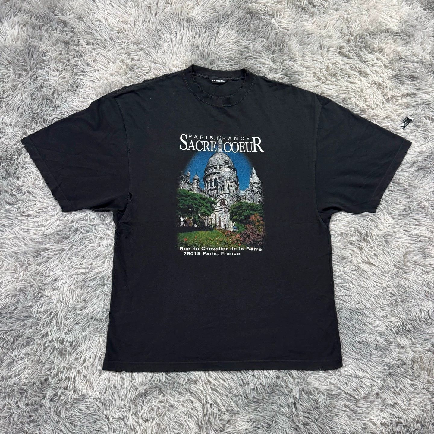 Balenciaga Balenciaga Castle Print Short Sleeve T-shirt - dmc Size US S / EU 44-46 / 1 - 1 Thumbnail
