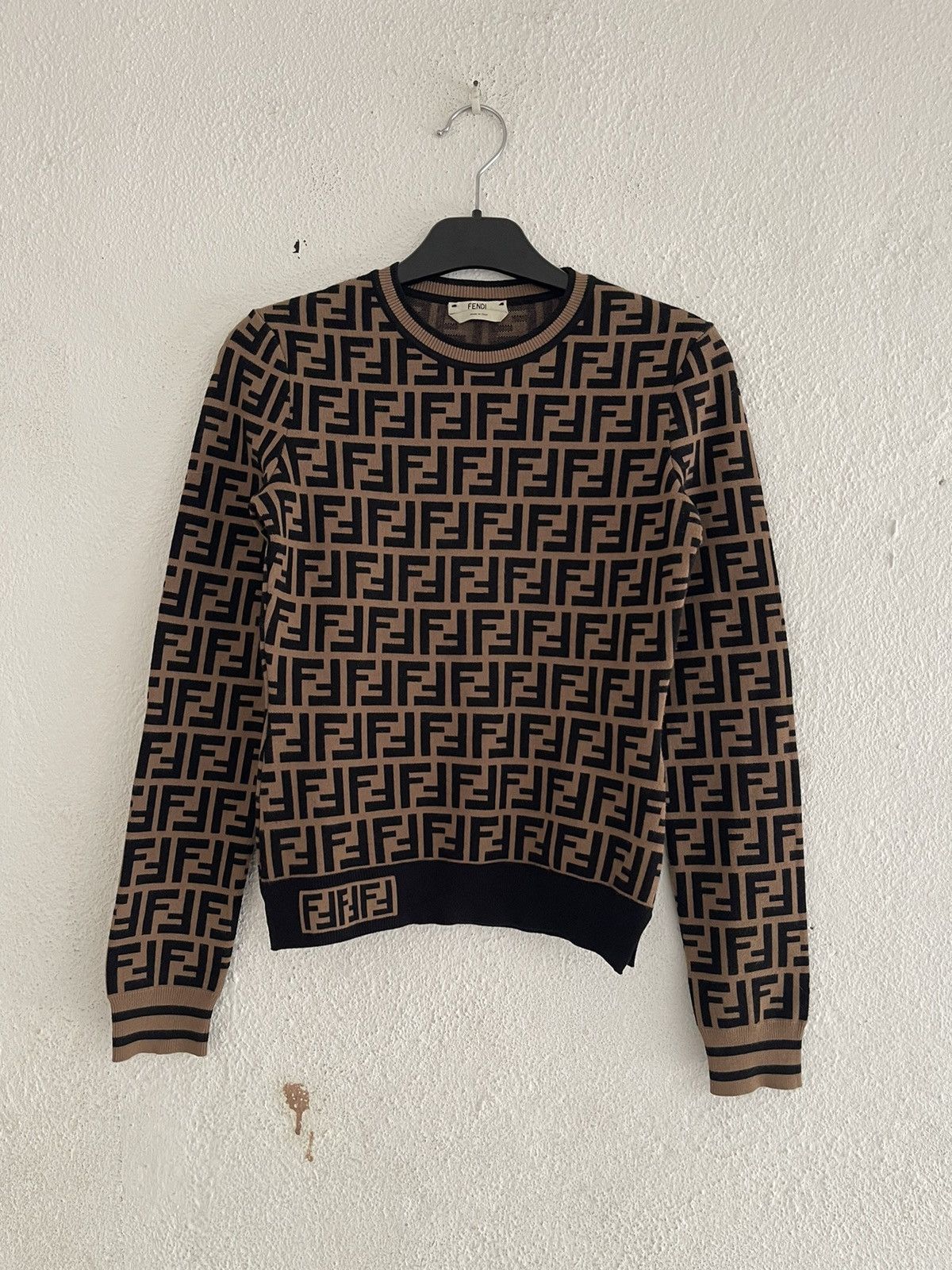 Fendi Fendi Viscose Sweater FF Jacquard Monogram Jumper Size S / US 4 / IT 40 - 3 Thumbnail