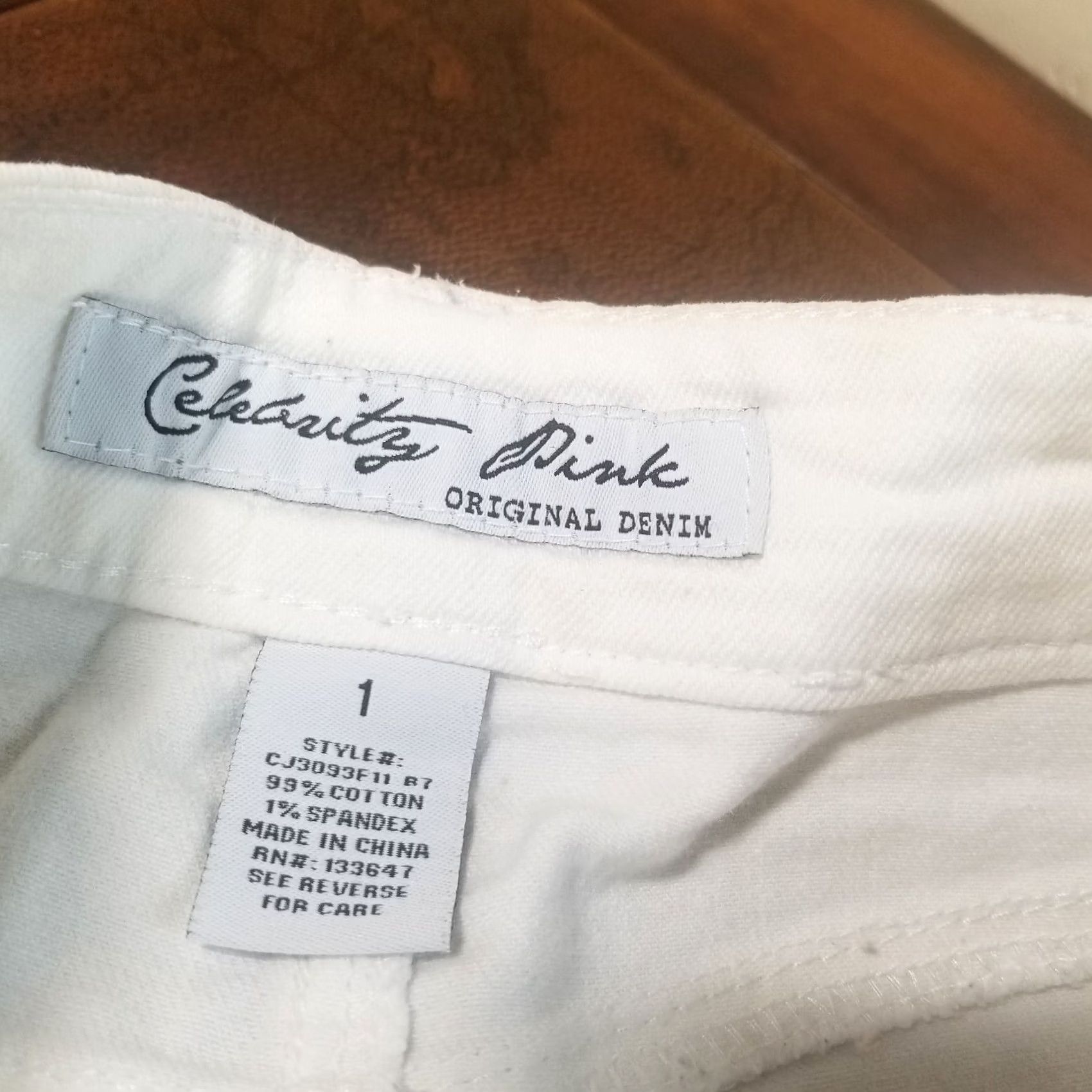 Vintage Celebrity Pink Women's Denim Short Jeans Stretch White Size 1 Juniors Frayed Mens? Size 30" / US 8 / IT 44 - 3 Thumbnail