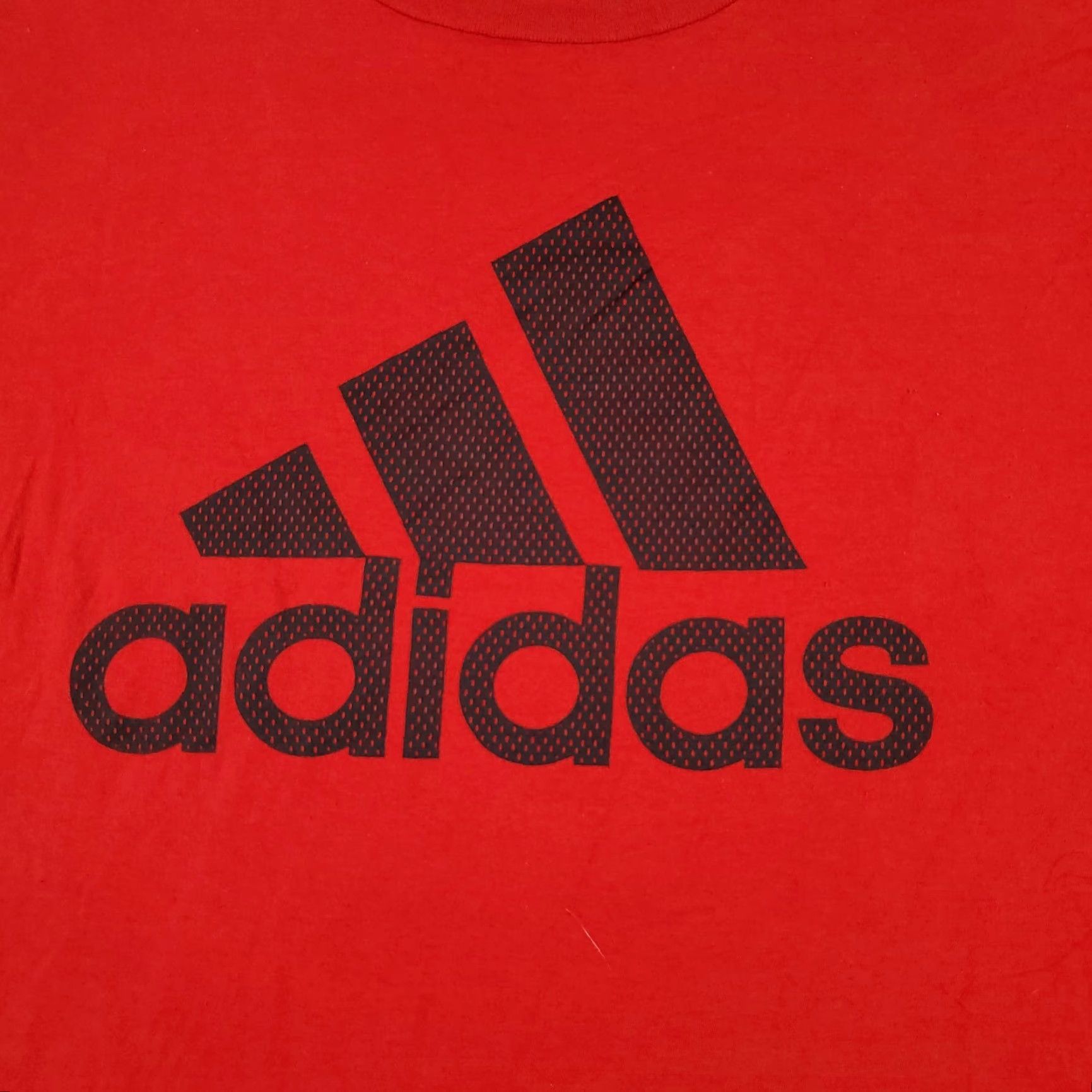 Adidas Adidas T Shirt Mens Large Red Logo Short Sleeve Crew Neck Casual Cotton Blend Regular Fit Adult Size US L / EU 52-54 / 3 - 2 Thumbnail