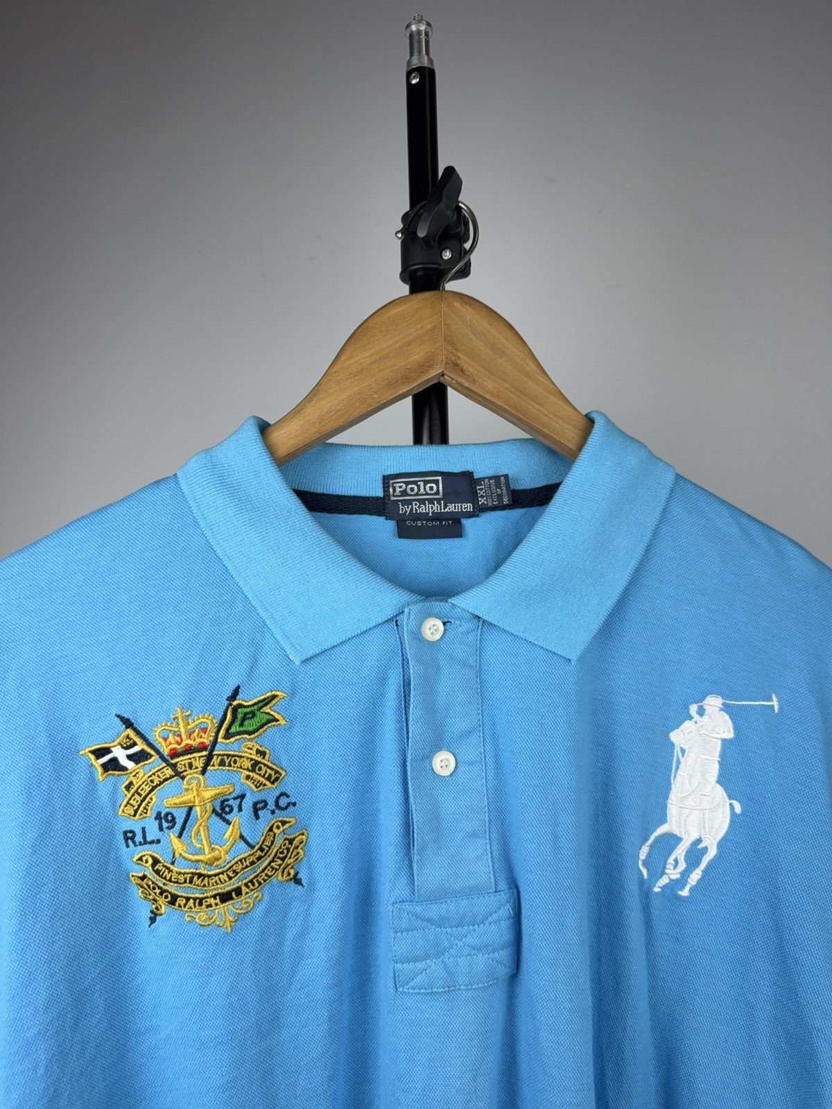 Polo Ralph Lauren 90s Retro VNTG Polo Ralph Lauren Big Pony Crest No.3 Polo XL Size US XL / EU 56 / 4 - 2 Thumbnail