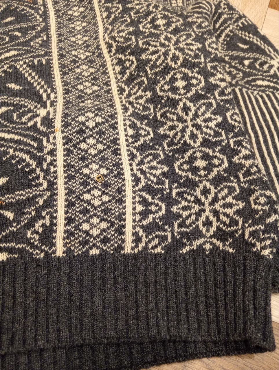 Aigner VINTAGE AIGNER KNITTED SWEATER - SIZE S DARK GREY Size US S / EU 44-46 / 1 - 11 Thumbnail