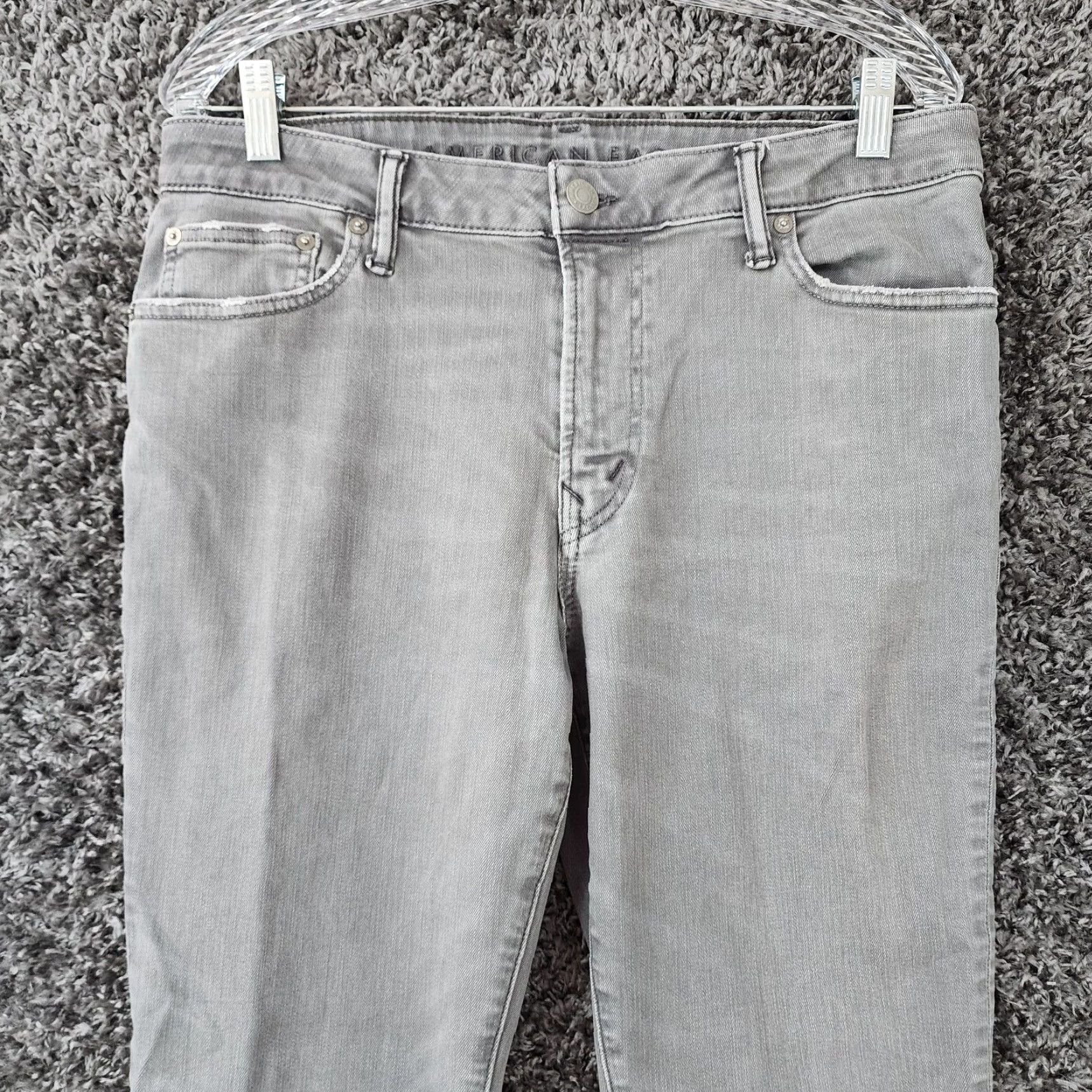 American Eagle Outfitters American Eagle Mens Slim Flex Gray Jeans Size 34x31 Size US 34 / EU 50 - 2 Thumbnail