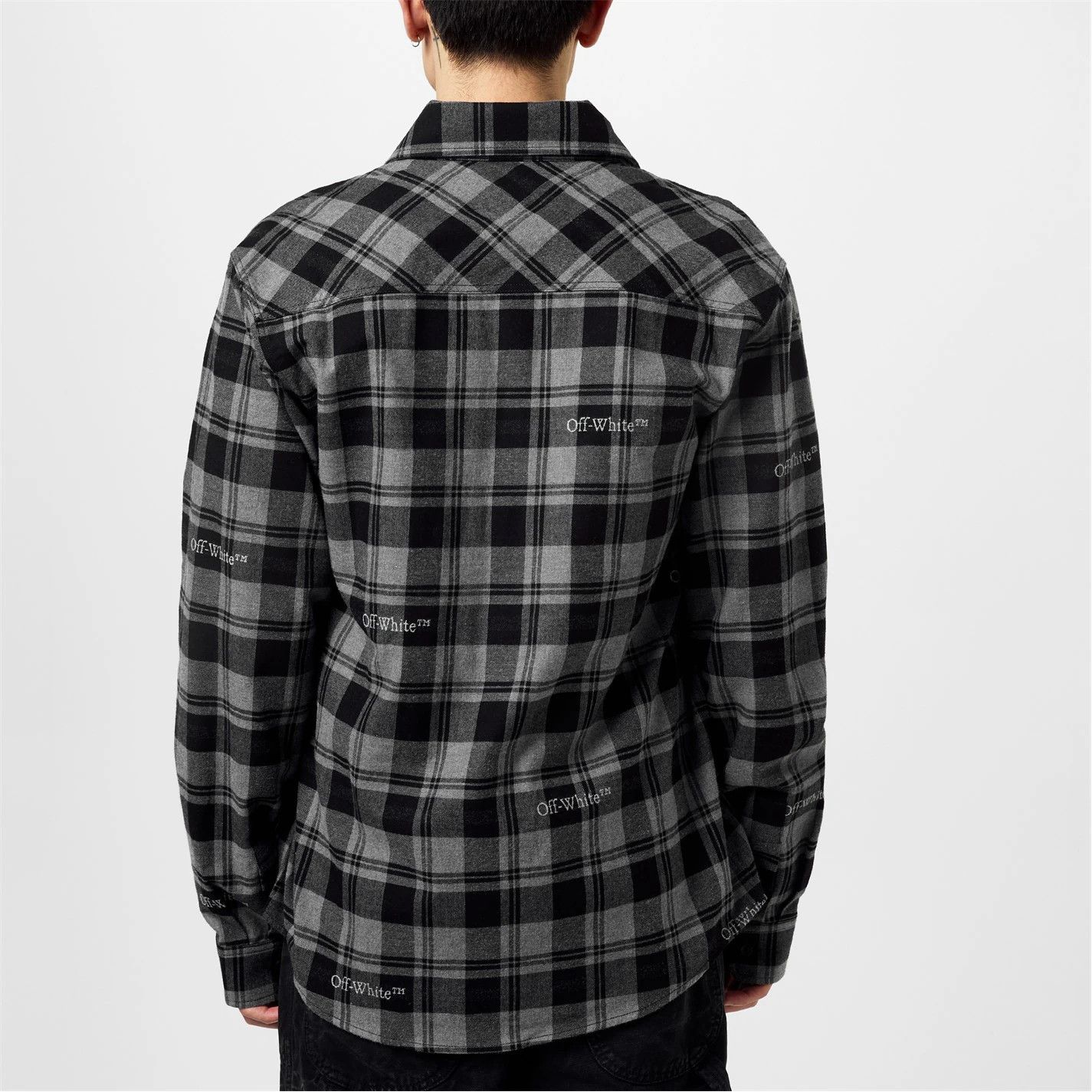 Off-White o1g2r1mq0326 Check Plaid Shirt in Black/Grey Size US S / EU 44-46 / 1 - 3 Thumbnail