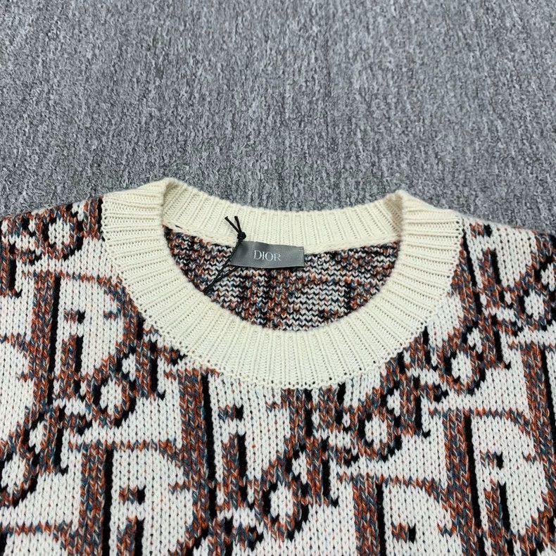 Dior Dior Brown Knit Sweater With Logo Print-2505 Size US L / EU 52-54 / 3 - 8 Thumbnail