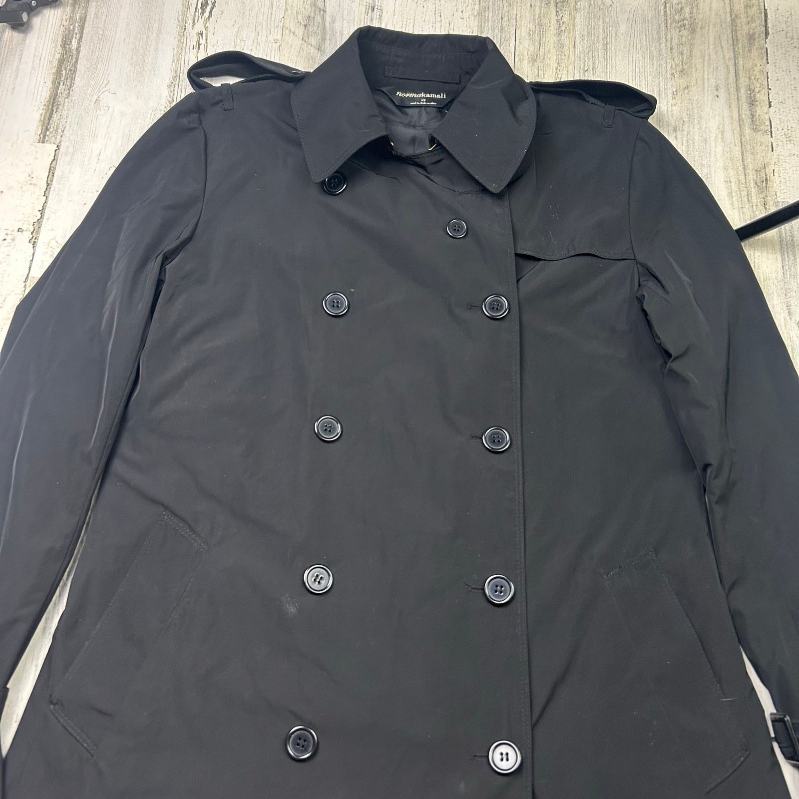 Norma Kamali Norma Kamali Black Long Trench Coat Size L / US 10 / IT 46 - 2 Thumbnail
