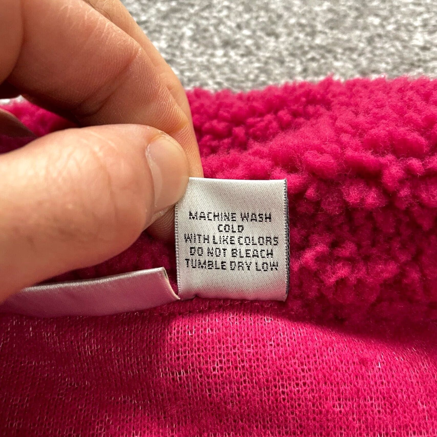 Vintage CW Classics Jacket Women's Medium Pink Collared Sherpa Coat with Pockets, Button Down, Zip, Fall/Winter, Casual, Travel, Regular Fit Size M / US 6-8 / IT 42-44 - 7 Thumbnail