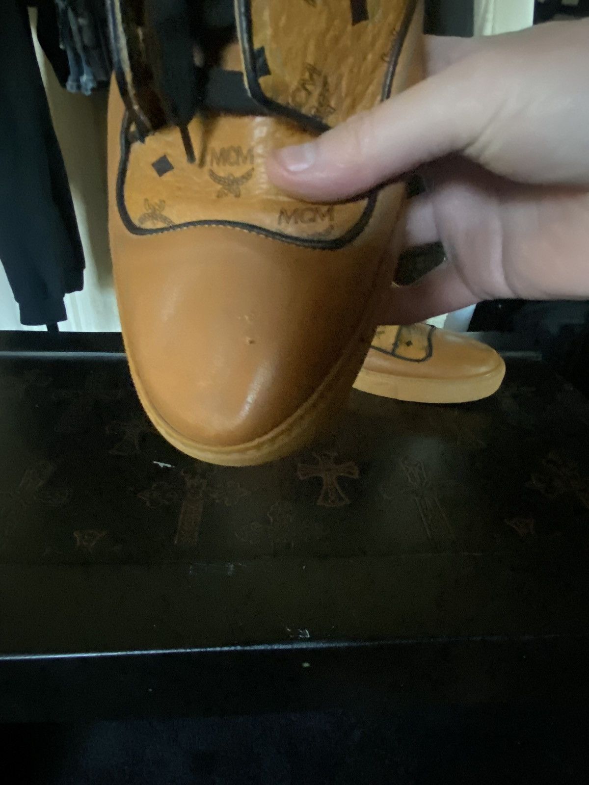 MCM MCM leather high top shoes Size US 11.5 / EU 44-45 - 5 Thumbnail