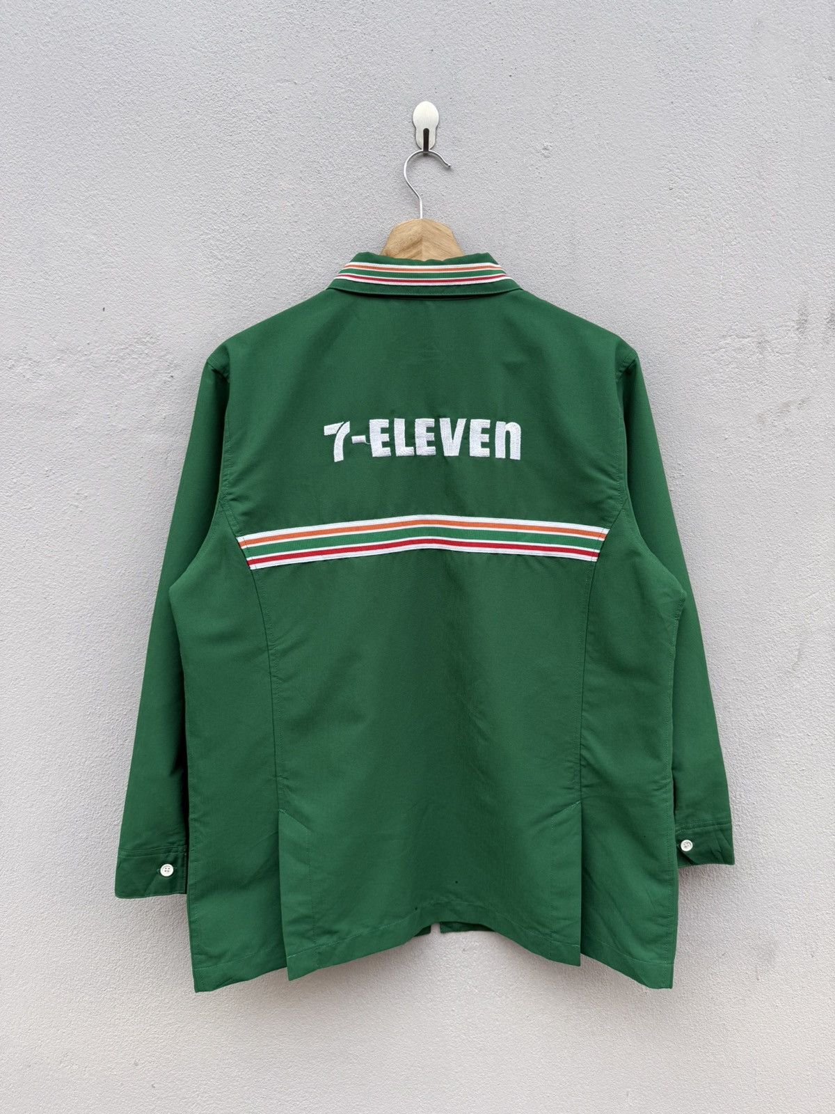 Japanese Brand Vintage Japanese 7ELEVEN Zip Up Longsleeve Shirt Size US M / EU 48-50 / 2 - 9 Thumbnail