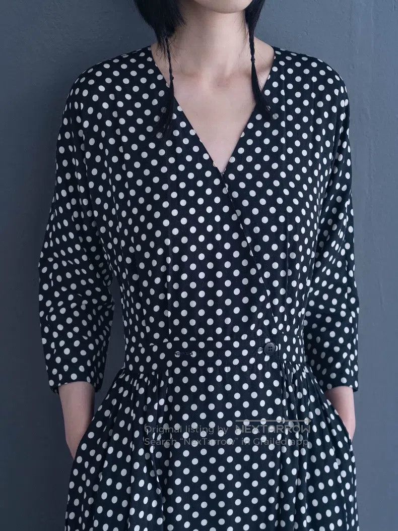 Kenzo Kenzo Black and white polka dot wrap-around dress Size M / US 6-8 / IT 42-44 - 5 Thumbnail