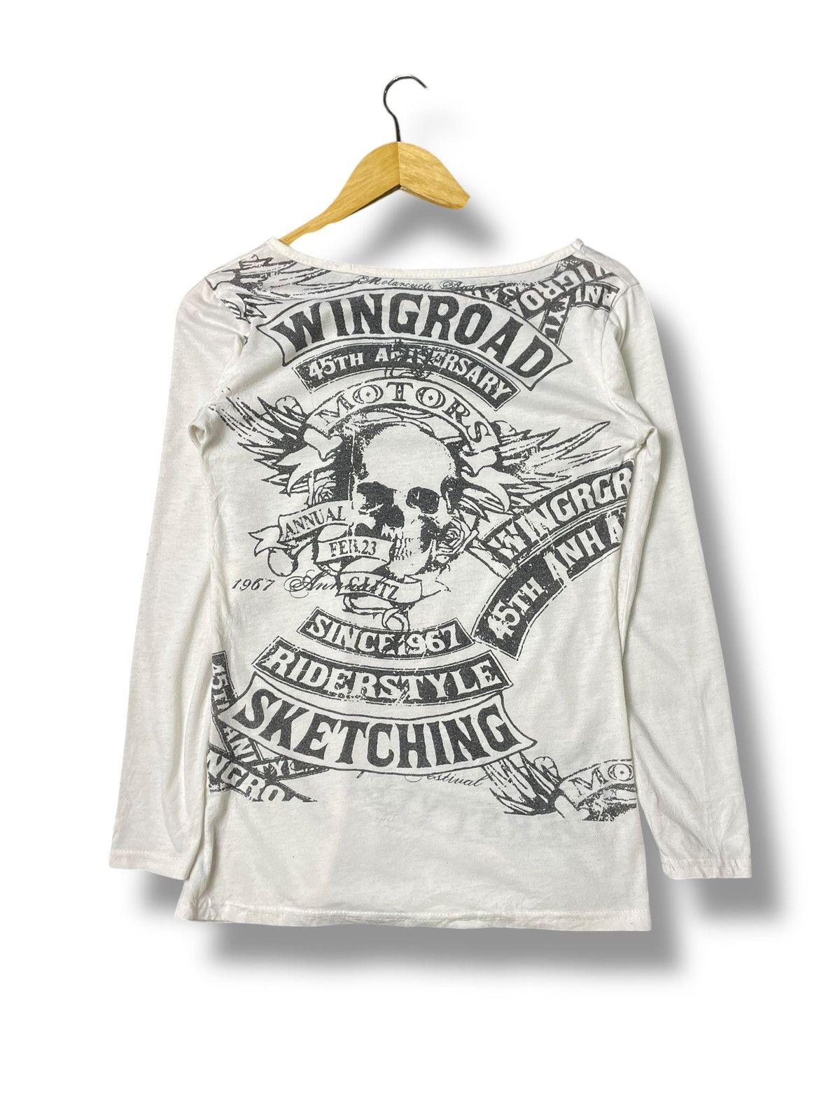 If Six Was Nine × Japanese Brand × Le Grande Bleu (L.G.B.) Edge Line Brand Skull Backhit Long Sleeves (63) Size US XXS / EU 40 - 6 Thumbnail